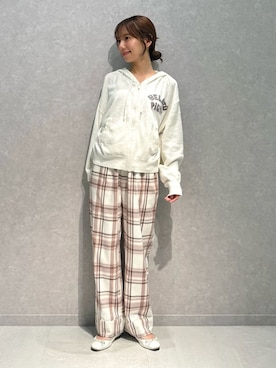 「アイテム（ルームウェア/パジャマ、ブラウン系）」を使った、gelato piqueさん（レディース・156cm）の秋コーディネート