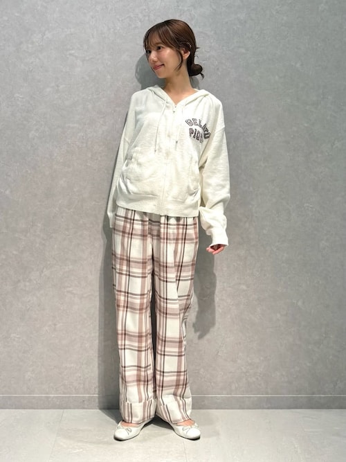 トレンドチェック柄ロングパンツ（ルームウェア/パジャマ）｜gelato