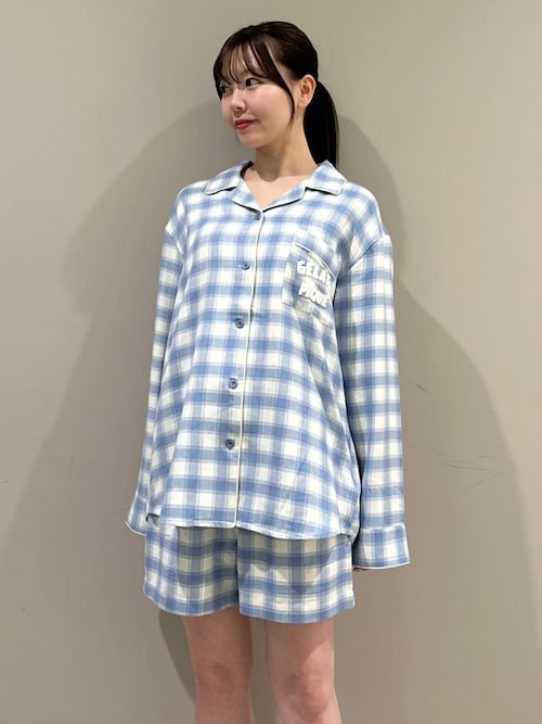 プレッピーネルチェックショートパンツ（ルームウェア/パジャマ