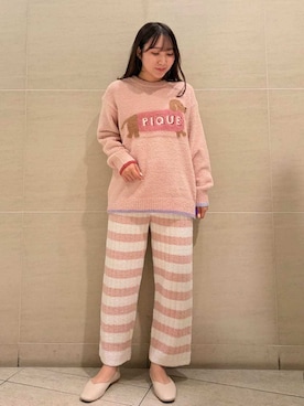 「アイテム（ルームウェア/パジャマ）」を使った、gelato piqueさん（レディース・158cm）の秋コーディネート