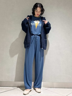 「アイテム（ルームウェア）」を使った、gelato piqueさん（レディース・168cm）の秋コーディネート