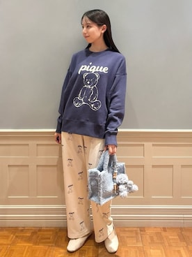 「アイテム（ルームウェア/パジャマ）」を使った、gelato piqueさん（レディース・161cm）の秋コーディネート