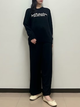 「アイテム（ルームウェア、ブラック系）」を使った、gelato piqueさん（レディース・163cm）の秋コーディネート