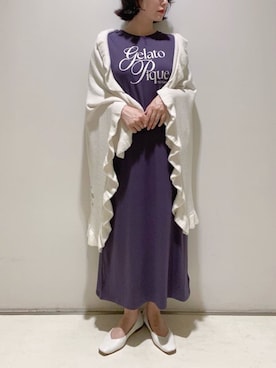 「アイテム（ルームウェア）」を使った、gelato piqueさん（レディース・155cm）の春コーディネート