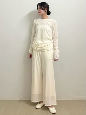 「アイテム（ルームウェア）」を使った、gelato piqueさん（レディース・164cm）の冬コーディネート