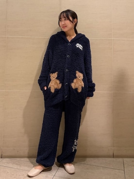 「クリスマス」｜「アイテム（ルームウェア/パジャマ）」を使った、gelato piqueさん（レディース・158cm）の冬コーディネート