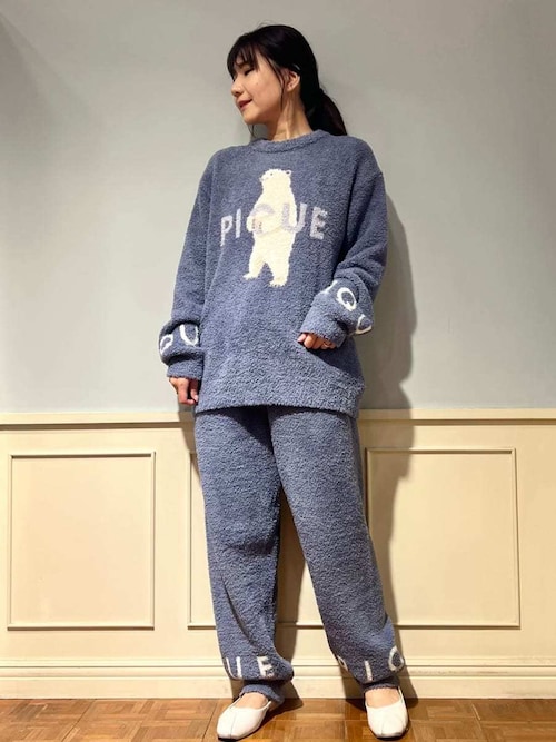 HOMME】パウダーフォレストベアジャガードプルオーバー（ルームウェア