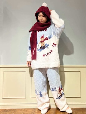 「アイテム（ルームウェア）」を使った、gelato piqueさん（レディース・158cm）の秋コーディネート