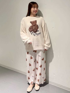 「アイテム（ルームウェア）」を使った、gelato piqueさん（レディース・164cm）の秋コーディネート