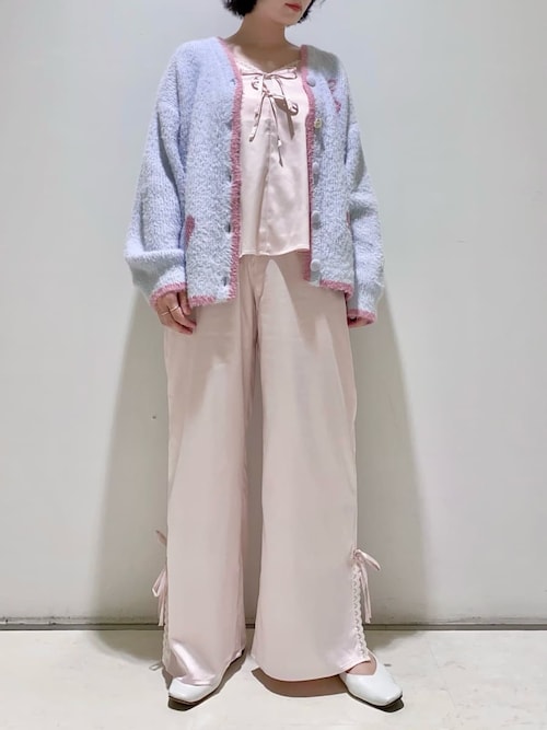 セール】ラメフェザーカーディガン（ルームウェア/パジャマ）｜gelato