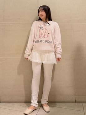 「アイテム（ルームウェア/パジャマ）」を使った、gelato piqueさん（レディース・158cm）の冬コーディネート