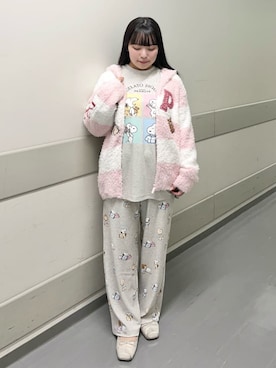 「アイテム（ルームウェア）」を使った、gelato piqueさん（レディース・155cm）の秋コーディネート