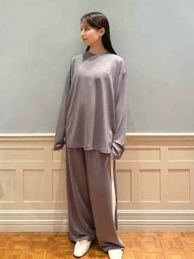 「アイテム（ルームウェア）」を使った、gelato piqueさん（レディース・161cm）の冬コーディネート