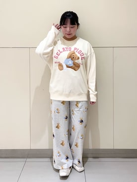 「アイテム（ルームウェア）」を使った、gelato piqueさん（レディース・155cm）の夏コーディネート