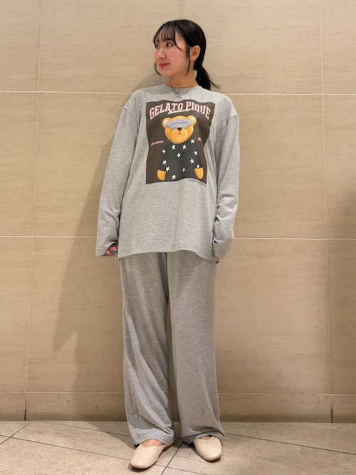 HOMME】グッドモーニングベアレーヨンロングパンツ（ルームウェア