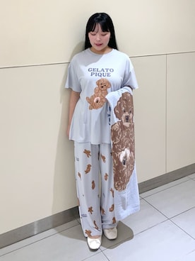 「アイテム（ブランケット）」を使った、gelato piqueさん（レディース・155cm）の春コーディネート