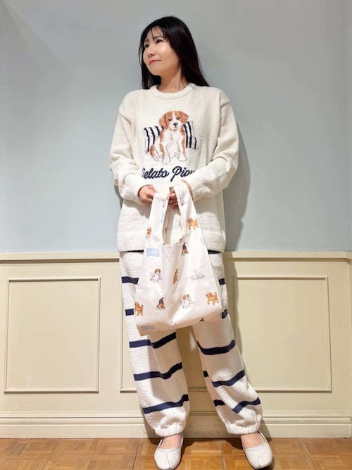 ONLINE限定】【UNISEX】エアリーモコプレイフルDOGジャガードプル