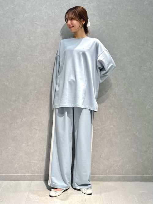 インレイロゴラインロングパンツ（ルームウェア/パジャマ）｜gelato