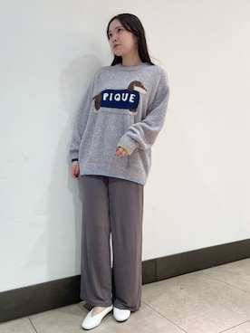 「アイテム（ルームウェア）」を使った、gelato piqueさん（レディース・158cm）の冬コーディネート