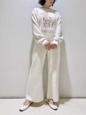 「アイテム（ルームウェア）」を使った、gelato piqueさん（レディース・155cm）の冬コーディネート