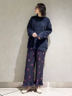 「アイテム（ルームウェア）」を使った、gelato piqueさん（レディース・168cm）の冬コーディネート