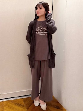 「アイテム（ルームウェア）」を使った、gelato piqueさん（レディース・151cm）の秋コーディネート