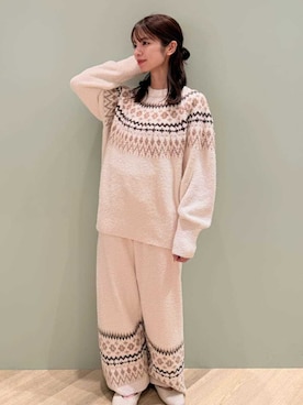 「アイテム（ルームウェア）」を使った、gelato piqueさん（レディース・156cm）の秋コーディネート