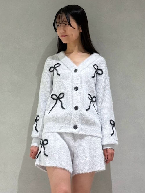 リボンフェザーカーディガン（ルームウェア/パジャマ）｜gelato pique