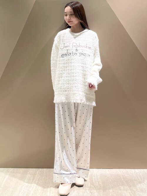 セール】【JOEL ROBUCHON】サテンロングパンツ（ルームウェア/パジャマ