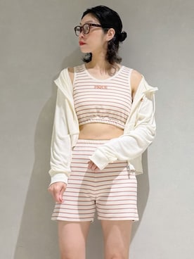 「アイテム（ルームウェア）」を使った、gelato piqueさん（レディース・168cm）の春コーディネート