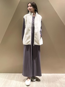 「アイテム（ルームウェア/パジャマ、ホワイト系）」を使った、gelato piqueさん（レディース・150cm）の秋コーディネート