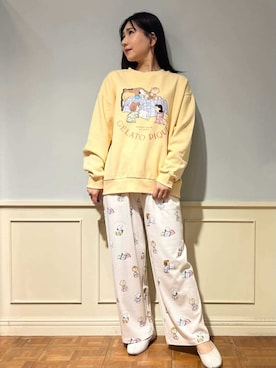 「アイテム（ルームウェア/パジャマ）」を使った、gelato piqueさん（レディース・158cm）の秋コーディネート