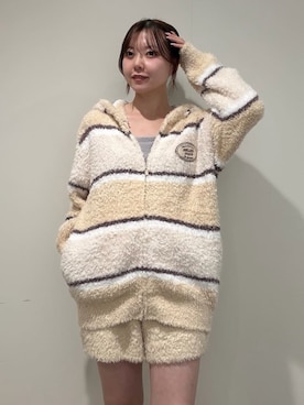 「アイテム（ルームウェア/パジャマ、ベージュ系）」を使った、gelato piqueさん（レディース・158cm）の秋コーディネート