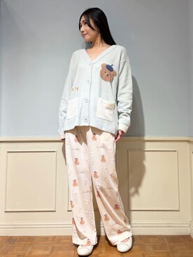 「アイテム（ルームウェア、グリーン系）」を使った、gelato piqueさん（レディース・158cm）の夏コーディネート