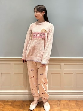 「アイテム（ルームウェア）」を使った、gelato piqueさん（レディース・161cm）の冬コーディネート