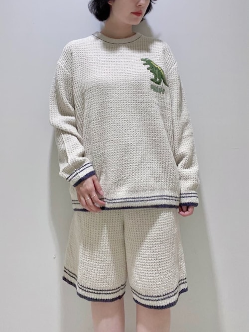 セール】【HOMME】ワッフルダイナソープルオーバー（ルームウェア