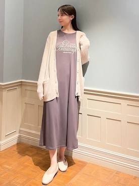 「アイテム（ルームウェア/パジャマ、ベージュ系）」を使った、gelato piqueさん（レディース・161cm）の秋コーディネート