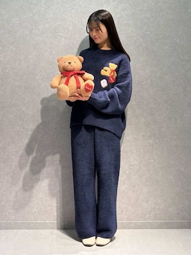 「アイテム（ルームウェア）」を使った、gelato piqueさん（レディース・160cm）の秋コーディネート