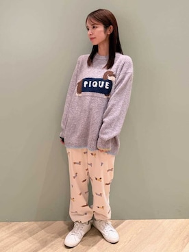 「アイテム（ルームウェア/パジャマ）」を使った、gelato piqueさん（レディース・156cm）の秋コーディネート