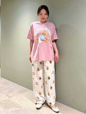 「アイテム（ルームウェア）」を使った、gelato piqueさん（レディース・157cm）の夏コーディネート