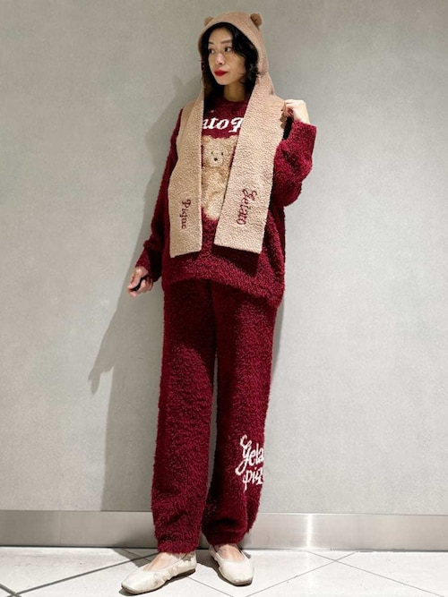 専用ページスノーベア ジェラートピケ アイボリー プルオーバー ロングパンツ ONLINE限定】【HOLIDAY】ジェラートスノーベアジャガードプルオーバー