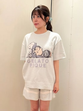 「アイテム（ルームウェア、グリーン系）」を使った、gelato piqueさん（レディース・151cm）の夏コーディネート