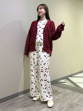 「アイテム（ルームウェア/パジャマ）」を使った、gelato piqueさん（レディース・158cm）の冬コーディネート