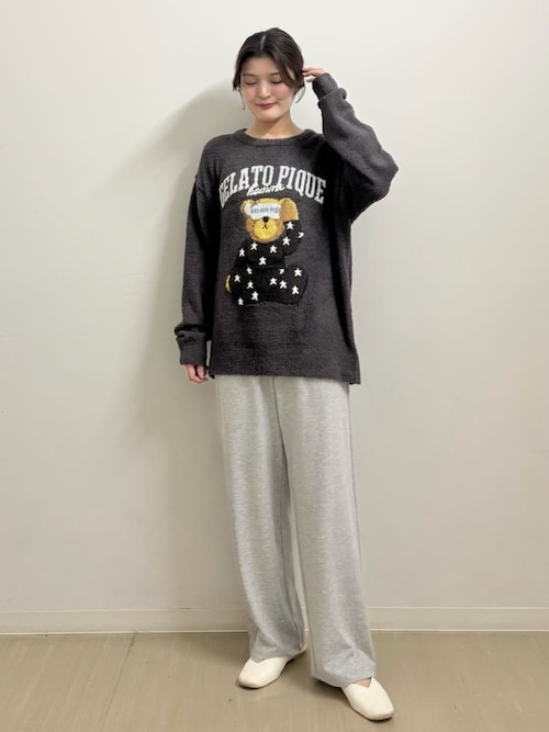 HOMME】グッドモーニングベアレーヨンロングパンツ（ルームウェア