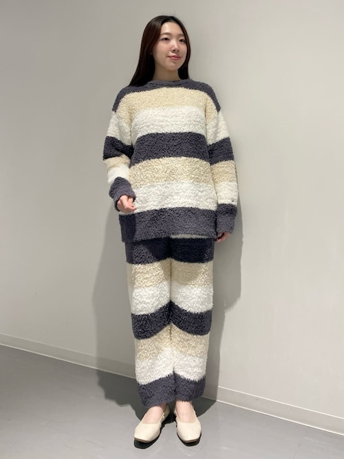 セール】ジェラート3ボーダーロングパンツ（ルームウェア/パジャマ