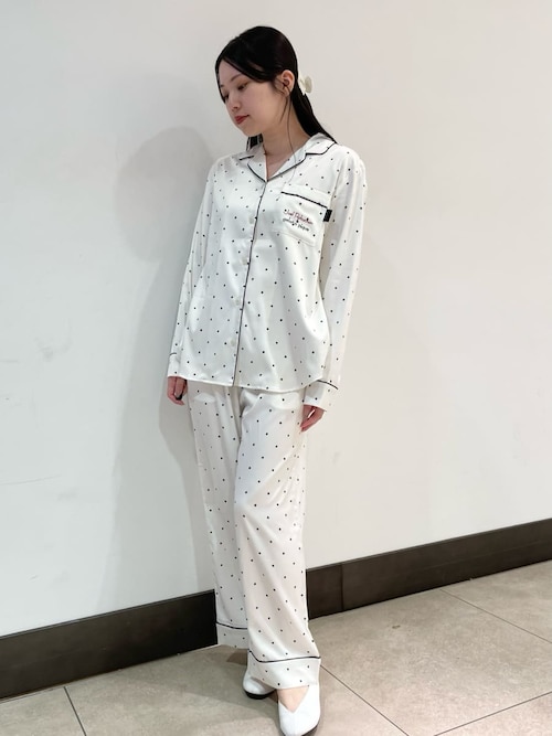 セール】【JOEL ROBUCHON】サテンロングパンツ（ルームウェア/パジャマ