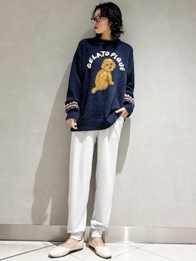 「アイテム（ルームウェア）」を使った、gelato piqueさん（レディース・168cm）の秋コーディネート