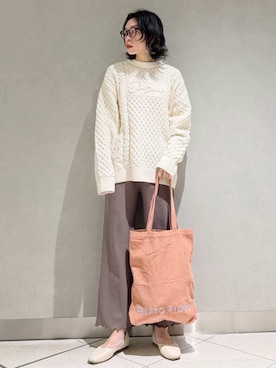 「アイテム（ルームウェア）」を使った、gelato piqueさん（レディース・168cm）の冬コーディネート