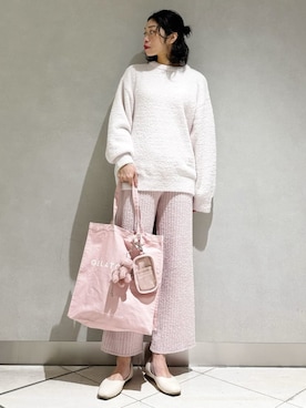 「アイテム（ルームウェア/パジャマ）」を使った、gelato piqueさん（レディース・168cm）の冬コーディネート