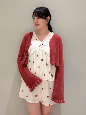 「アイテム（ルームウェア、レッド系）」を使った、gelato piqueさん（レディース・158cm）の夏コーディネート